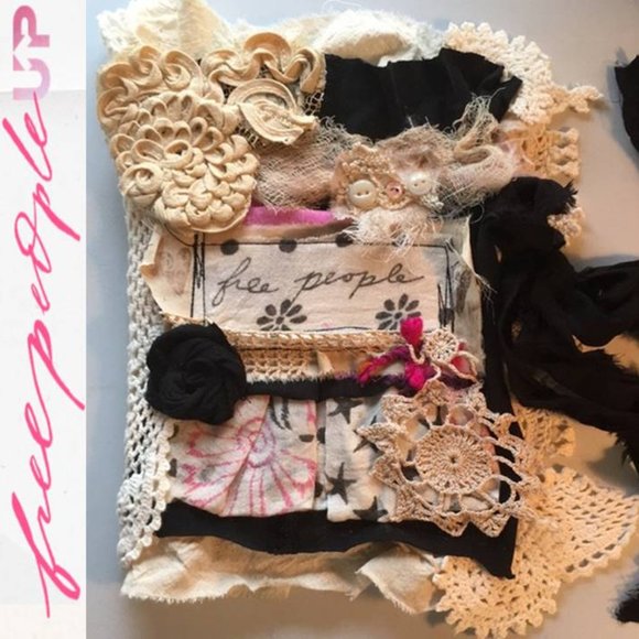 Free People/Upcycled Accessories - FREE PEOPLE Vintage Lace Junk Journal